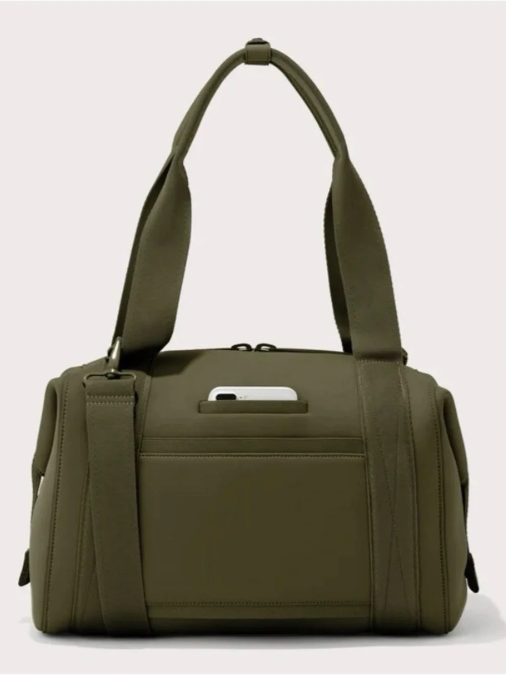 Dagne Dover Olive Green Neoprene Duffel Bag - NWT